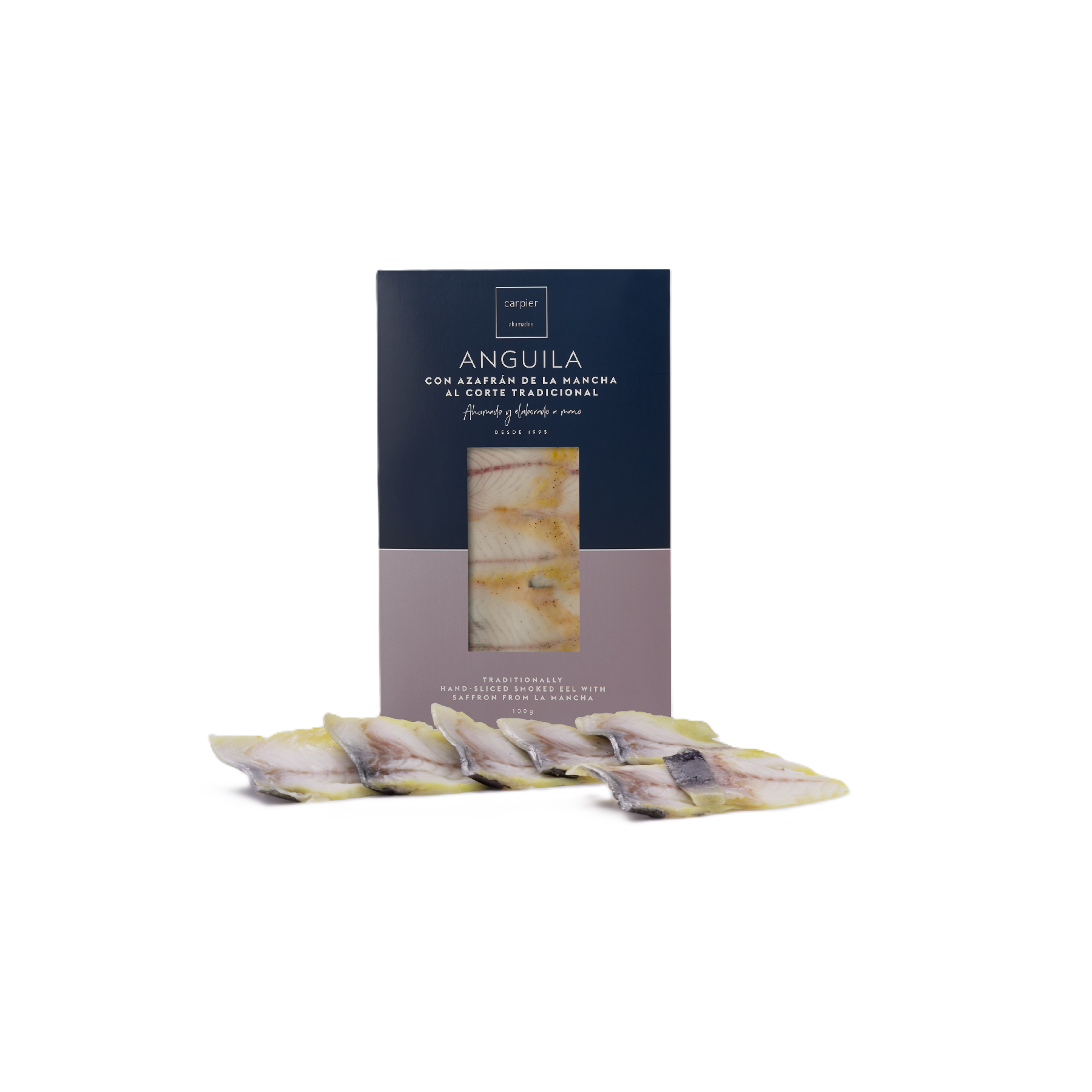 Anguila Ahumada con Azafrán de La Mancha