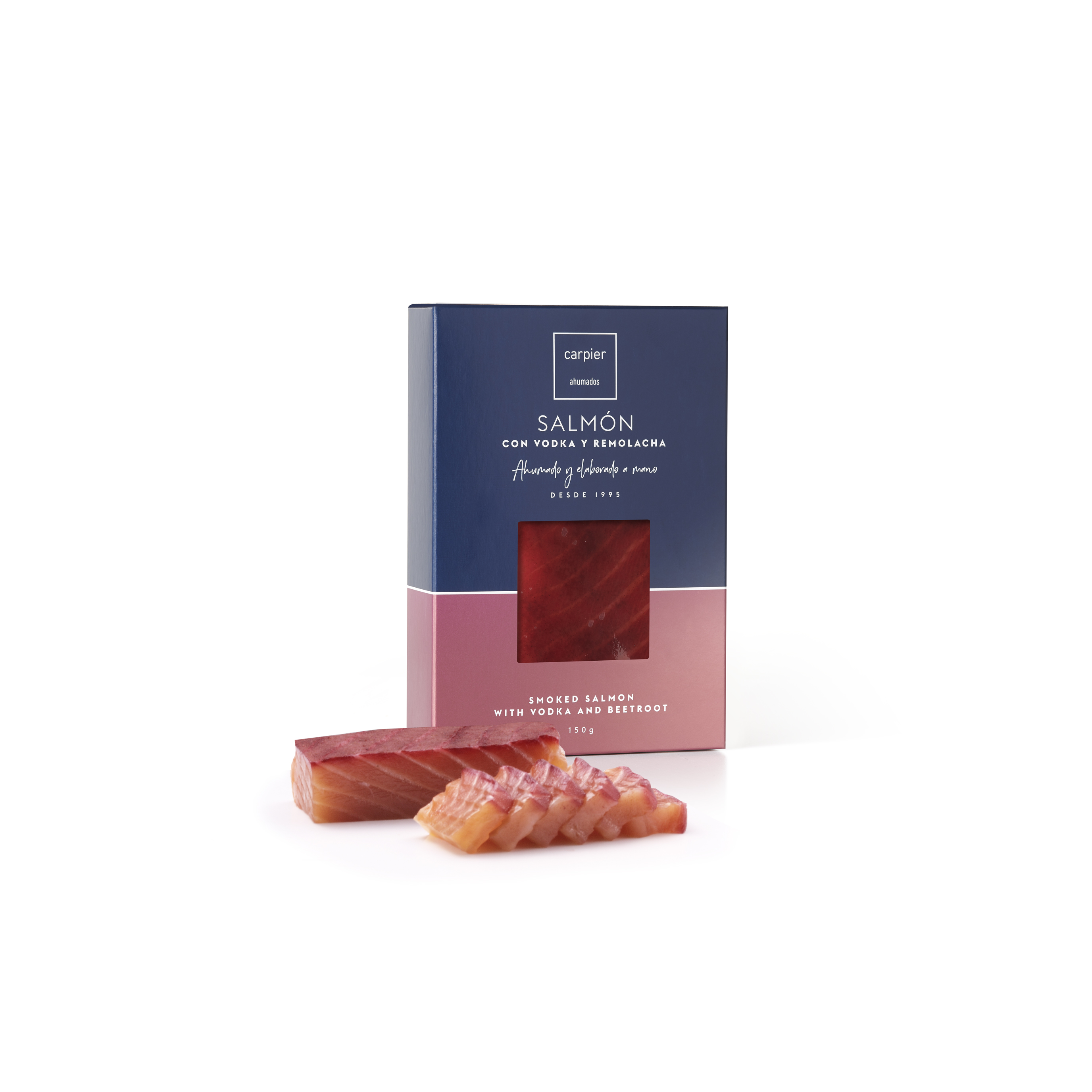 Lomo de Salmón Ahumado con Vodka y Remolacha