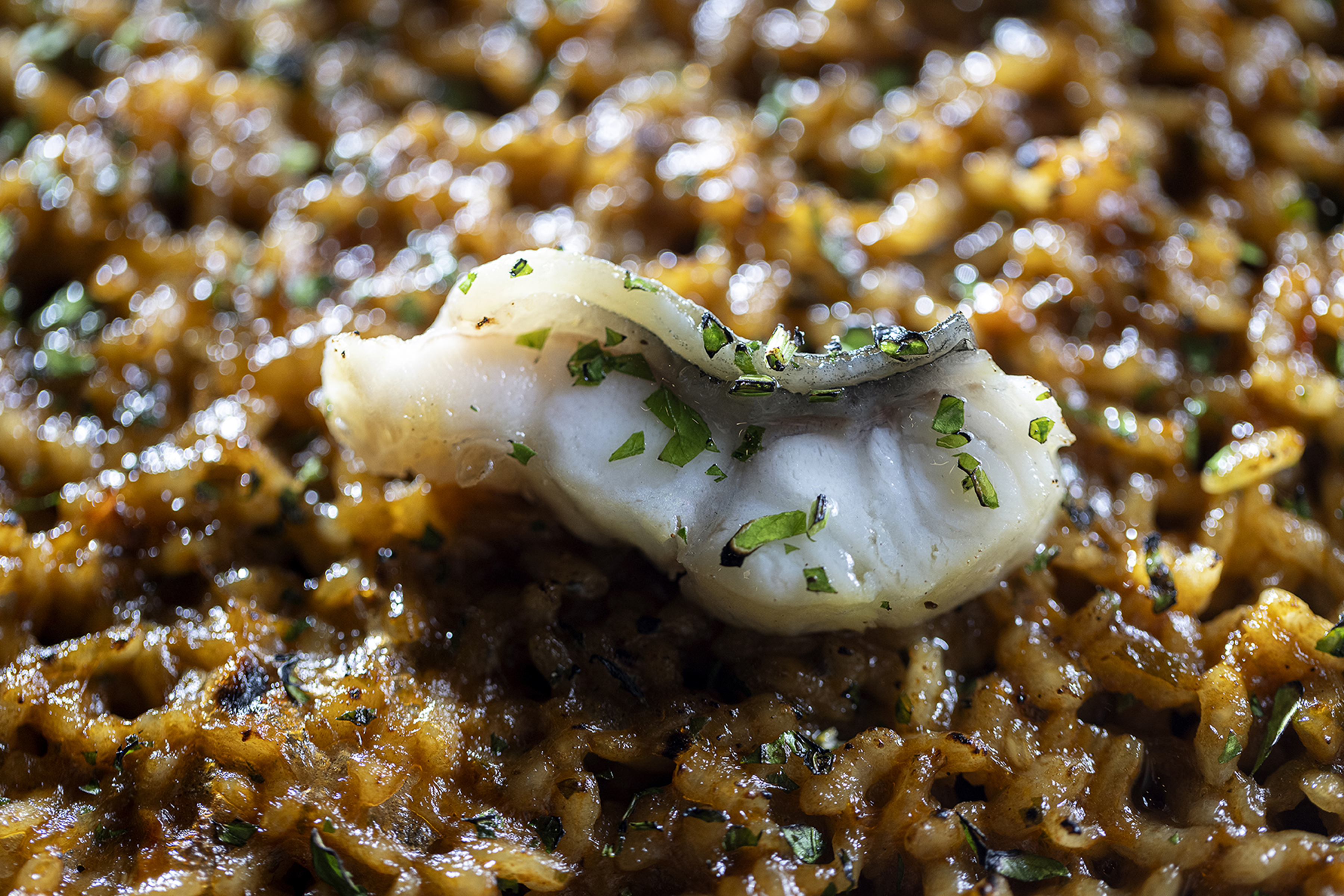 Anguila Ahumada con Azafrán de La Mancha